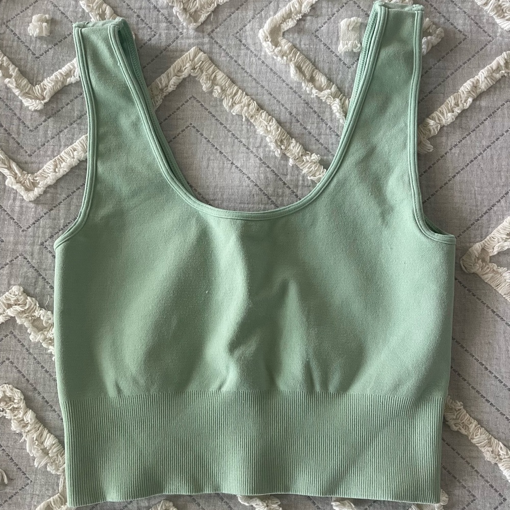 Pastel Green Crop Top
